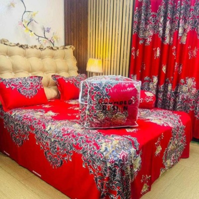 5 Pieces Premium Comforter Set Red